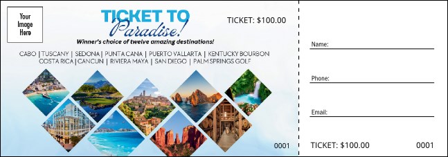 HGA Paradise Raffle Ticket Product Front