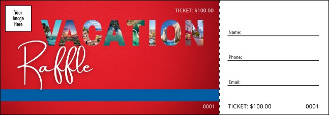 Vacation Raffle Raffle Ticket